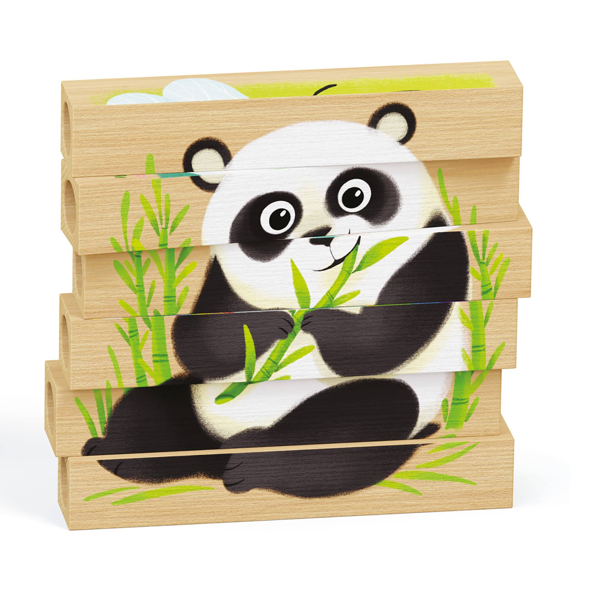 Quercetti® Endangered Animals Mix-N-Match Wood Puzzle